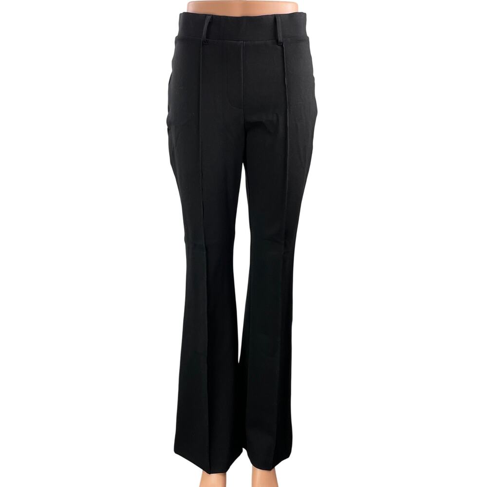 NEW Quince Women's Black High Waisted Pleated Flared Trouser Dress Pants Size S